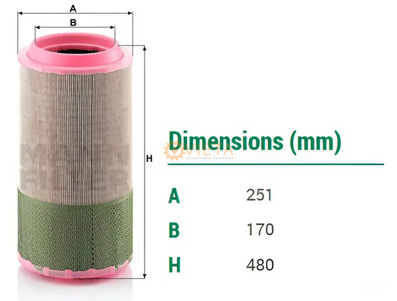 Lọc gió Mann filter C 26 980 cho máy nén khí