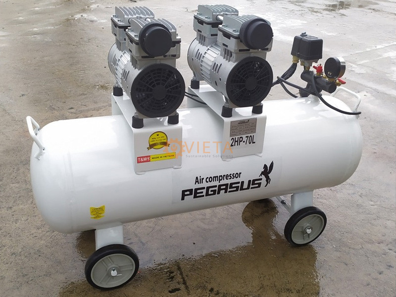 Máy nén khí giảm âm Pegasus TM-OF750x2-70L