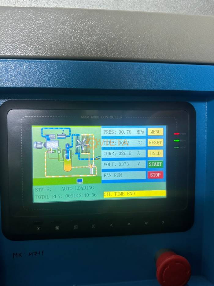 Bảo dưỡng 2 máy nén khí Micos 15kw nhà máy sản xuất may mặc ở Hà Nam