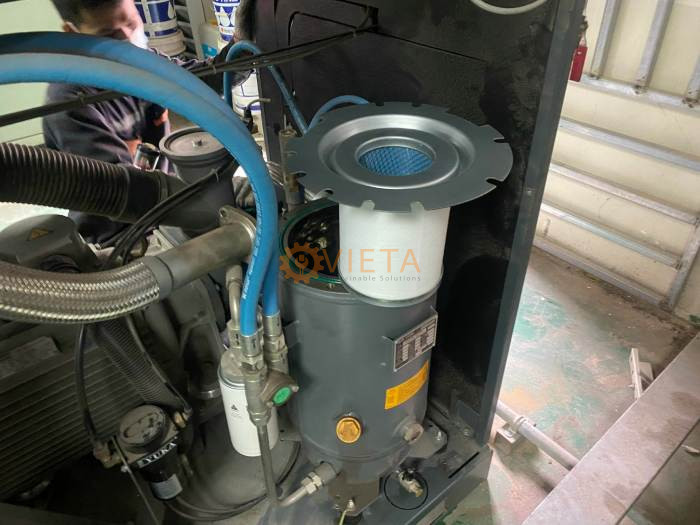Bảo dưỡng máy nén khí Atlas Copco 37kw và thay khớp nối mềm