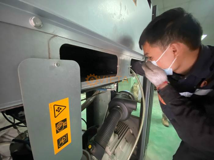 Bảo dưỡng máy nén khí Atlas Copco 37kw và thay khớp nối mềm