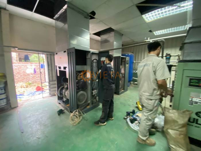 Bảo dưỡng máy nén khí Atlas Copco 37kw và thay khớp nối mềm