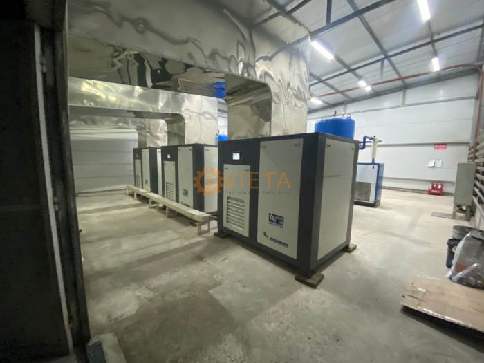 Bảo dưỡng máy nén khí China 75kw công ty chế biến thực phẩm, VSIP Hải Dương