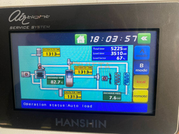 Bảo dưỡng máy nén khí Hanshin 75 KW (100HP) tại KCN Bình xuyên Vĩnh Phúc