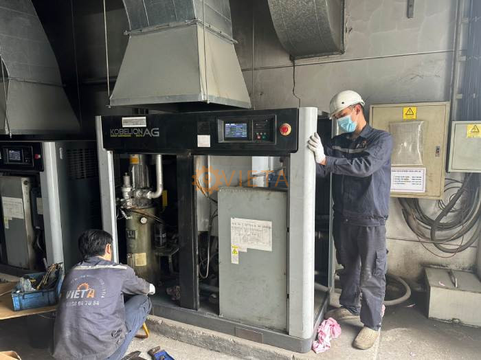 Bảo dưỡng máy nén khí Kobelco 37kw tại Hải Phòng