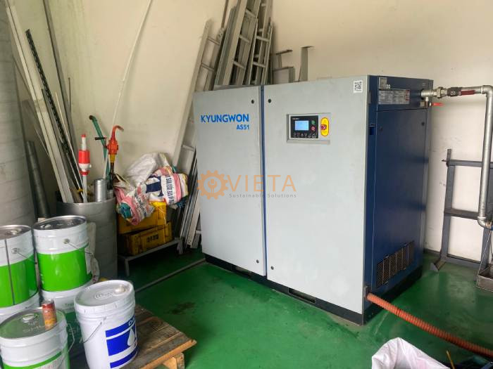 Bảo dưỡng máy nén khí Kyungwon 37kw cho nhà máy sản xuất điện tử tại Phú Thọ