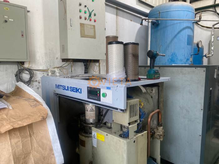 Bảo dưỡng máy nén khí Mitsuseiki 15kw và rửa giàn máy tại KCN Sài Đồng