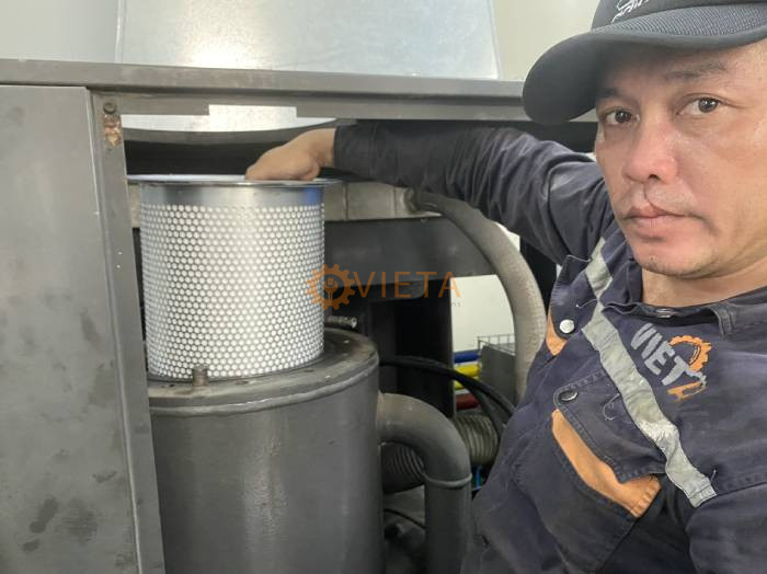 Bảo dưỡng máy nén khí Sung Shin 75kw tại KCN Bắc Ninh