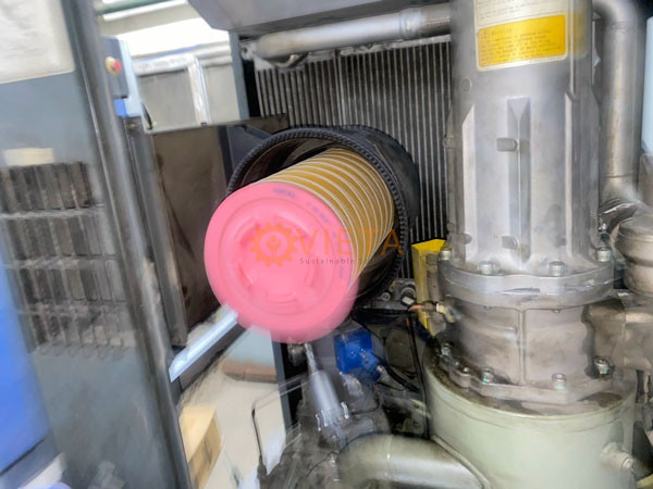 Bảo dưỡng và sục rửa hoá chất két giải nhiệt máy nén khí kobelco 37kw