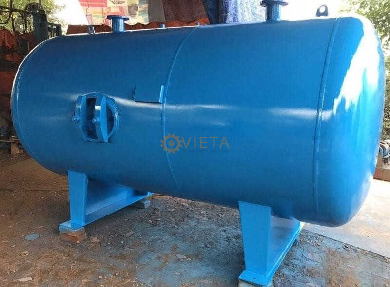 Sản xuất bình tích khí nén nằm ngang theo bản vẽ yêu cầu của khách