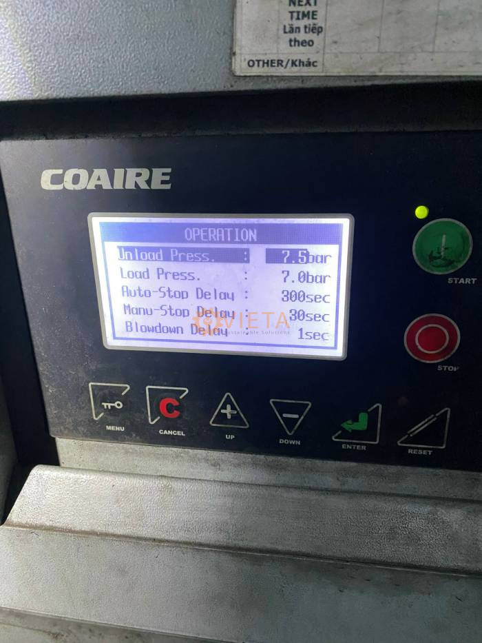 Đại tu đầu nén máy nén khí Kyungwon 37kw công ty may mặc tại KCN Đồng Văn, Hà Nam