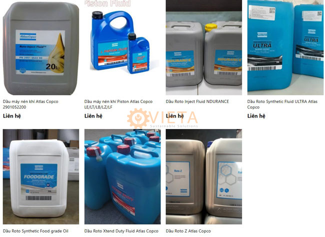 Dầu máy nén khí Atlas Copco