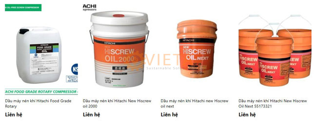Dầu máy nén khí Hitachi