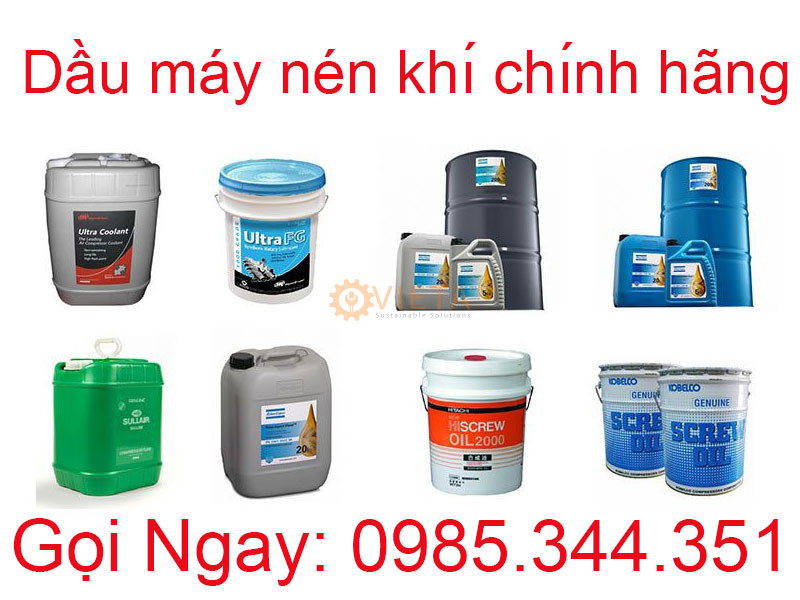 dầu máy nén khí trục vít chính hãng
