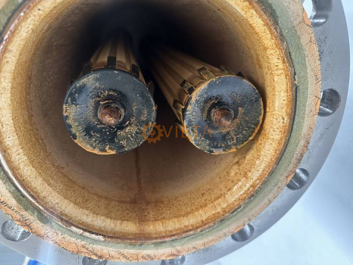 thay lọc gió, lọc dầu 2 máy nén khí Hanshin 37kw tại Gia lâm- Hà Nội