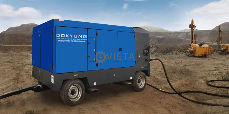 Máy nén khí di động Diesel Dokyung DKM