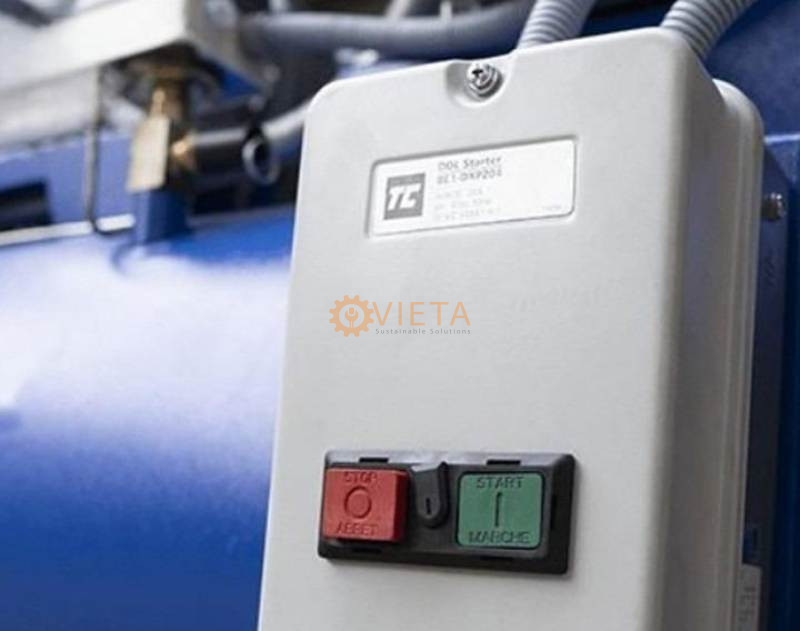 Vị trí mở hộp điện máy nén khí