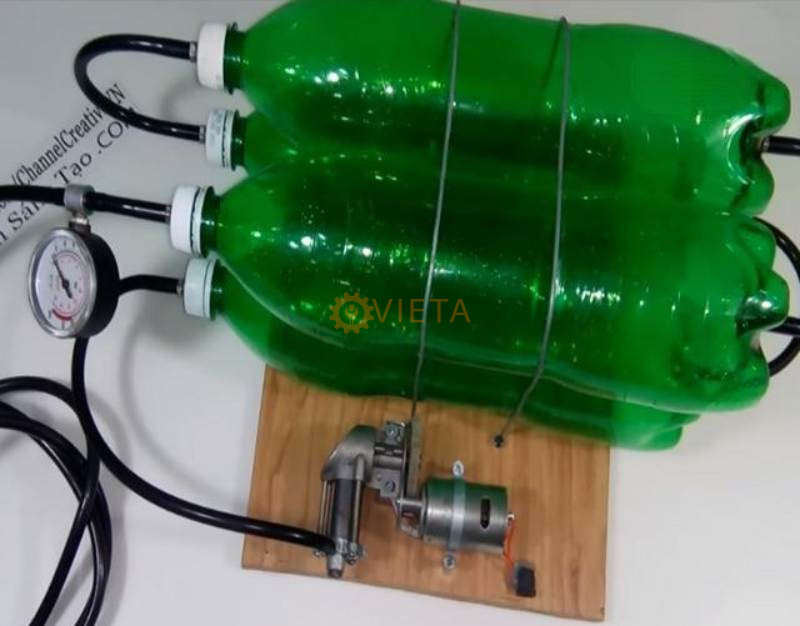 Chế Tạo Máy Bơm Nén Khí Từ Vỏ Chai Nhựa