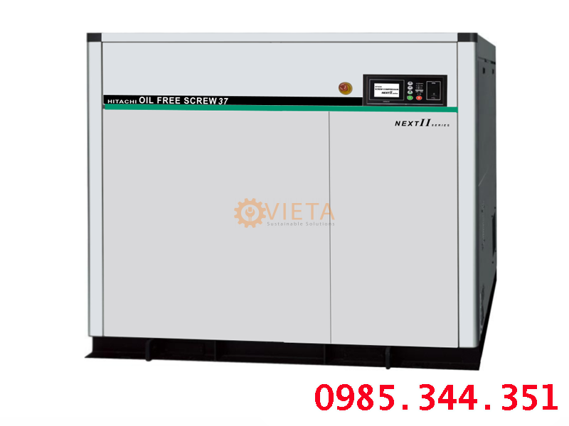 Máy nén khí trục vít không dầu Hitachi
