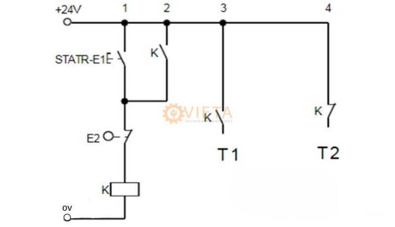 Hình 1. Sơ đồ chuyển tầng của mạch điện 2 tầng